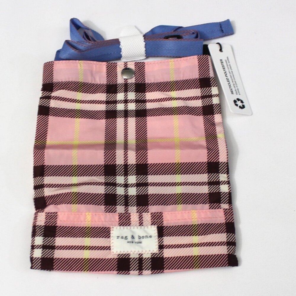 RAG & BONE ADDISON PINK PLAID POUCH POCKET SHOULDER BAG